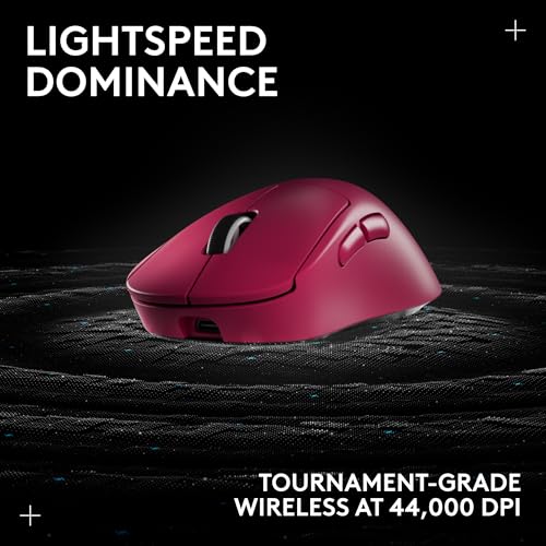 Logitech G PRO X Superlight 2 DEX Wireless Gaming Mouse, 60g pro-Grade Right-Handed Mouse with 5 programmable Buttons, USB-C Charging, 44k DPI Sensor, up to 8 kHz Polling for PC/Mac - White