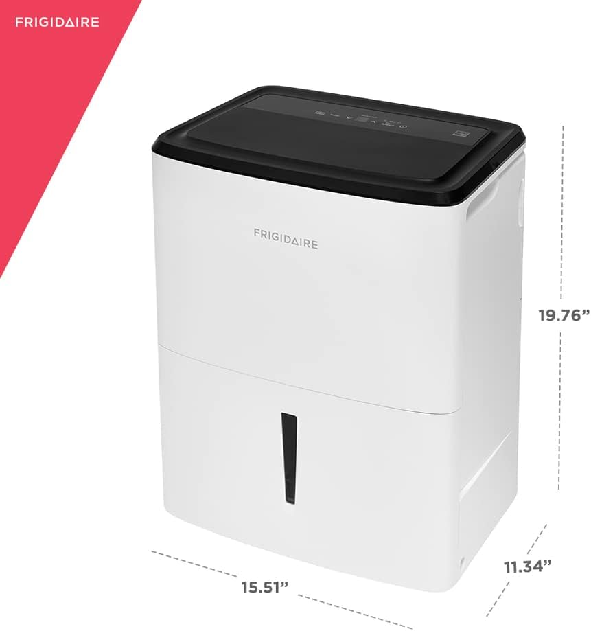 Frigidaire Dehumidifier, High Humidity 50 Pint Capacity, in White