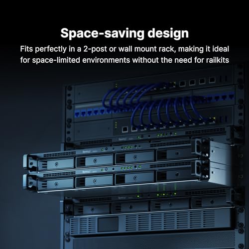 Synology 4-Bay Rackmount NAS RackStation RS422+ (Diskless),Black