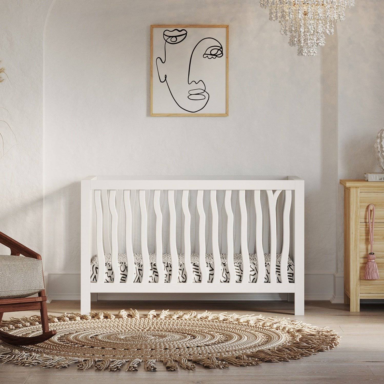 Milk Street Baby Branch Convertible Crib (Color: Acacia/Snow)
