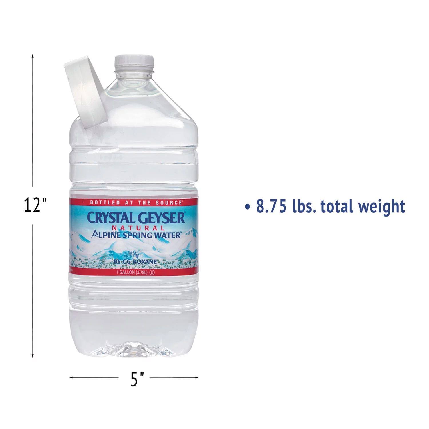 Crystal  1 gal Natural Spring Water, Pack of 48