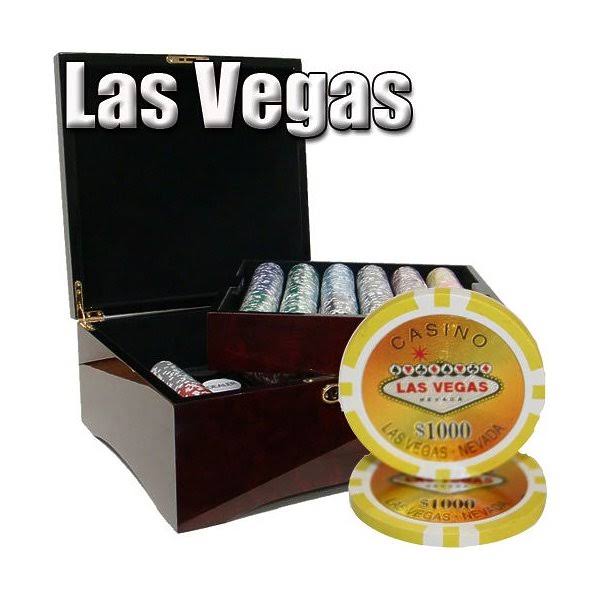 1,000ct. Monte Carlo 14g Poker Chip Set in Aluminum Metal Carry Case