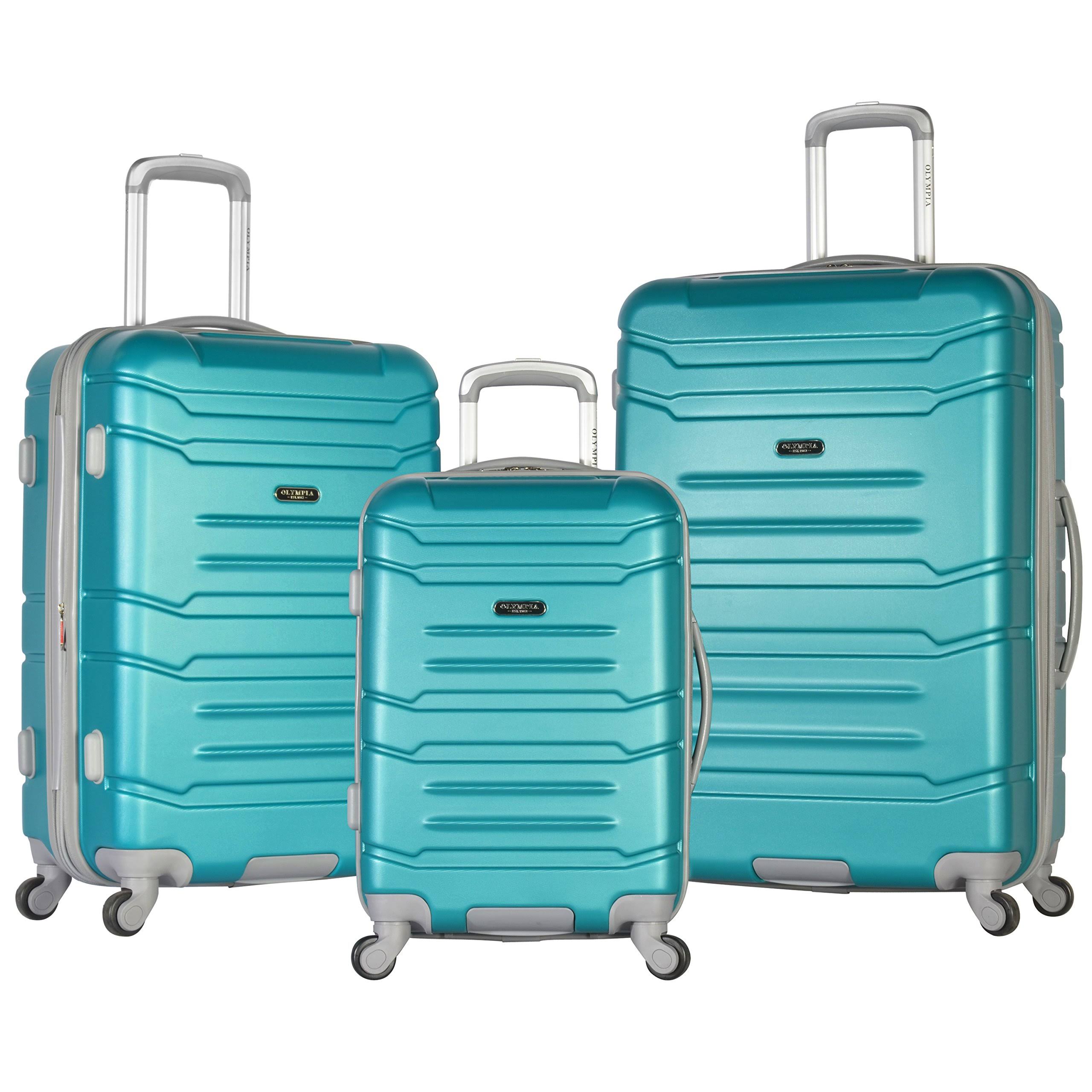 Olympia Monarch 3-Piece Expandable Hardcase Spinner Set, Teal