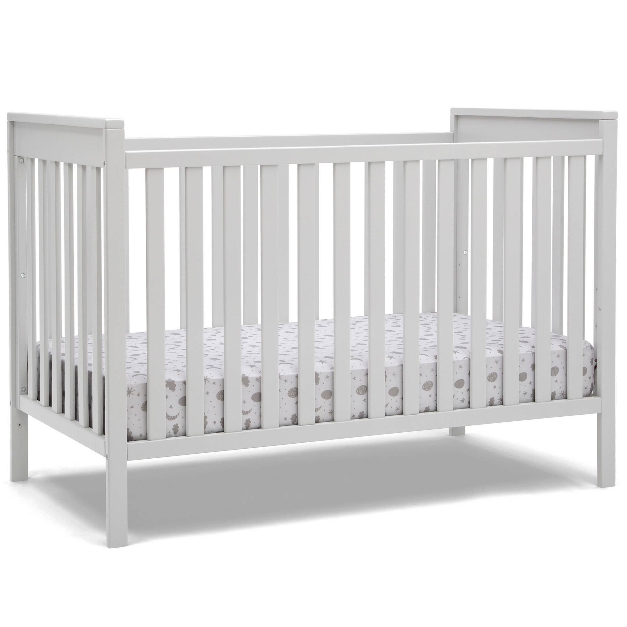 Delta Children Mercer 6-in-1 Convertible Crib, Bianca White