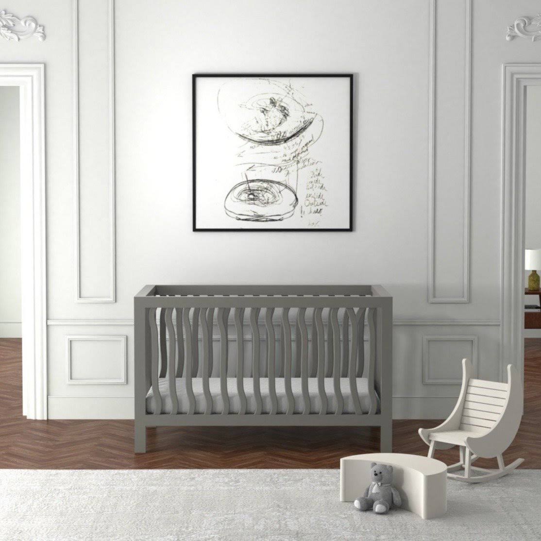 Milk Street Baby Branch Convertible Crib (Color: Acacia/Snow)