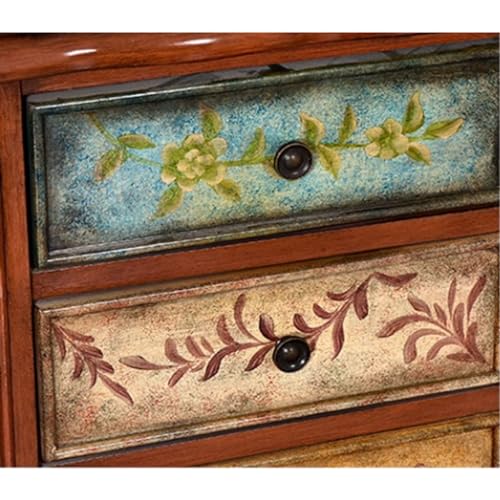 Bufetera Solid Wood Sideboard Rural Entrance Cabinet Living Room Entrance Storage Hand-painted Storage Cabinet