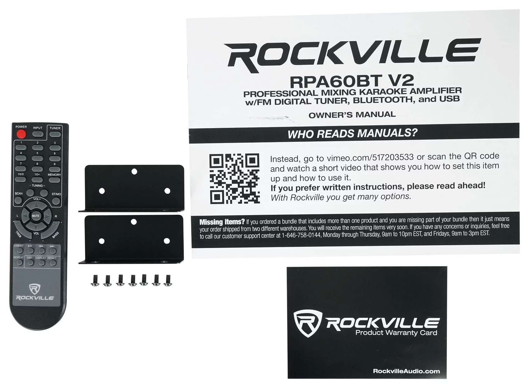 Rockville RPA60BT Receiver+(2) 5.25" Wood Bookshelf Speakers+36" Wood Stands + Rockville R14GSBR100 Red/Blk 14 Gauge 100' Ft. Mini Spool Car Audio Speaker Wire
