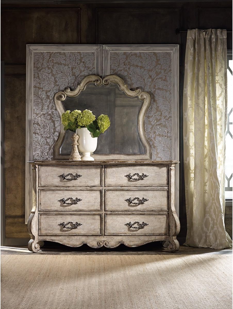 Hooker Furniture Chatelet 6 Drawer Dresser in Distressed Vintage White
