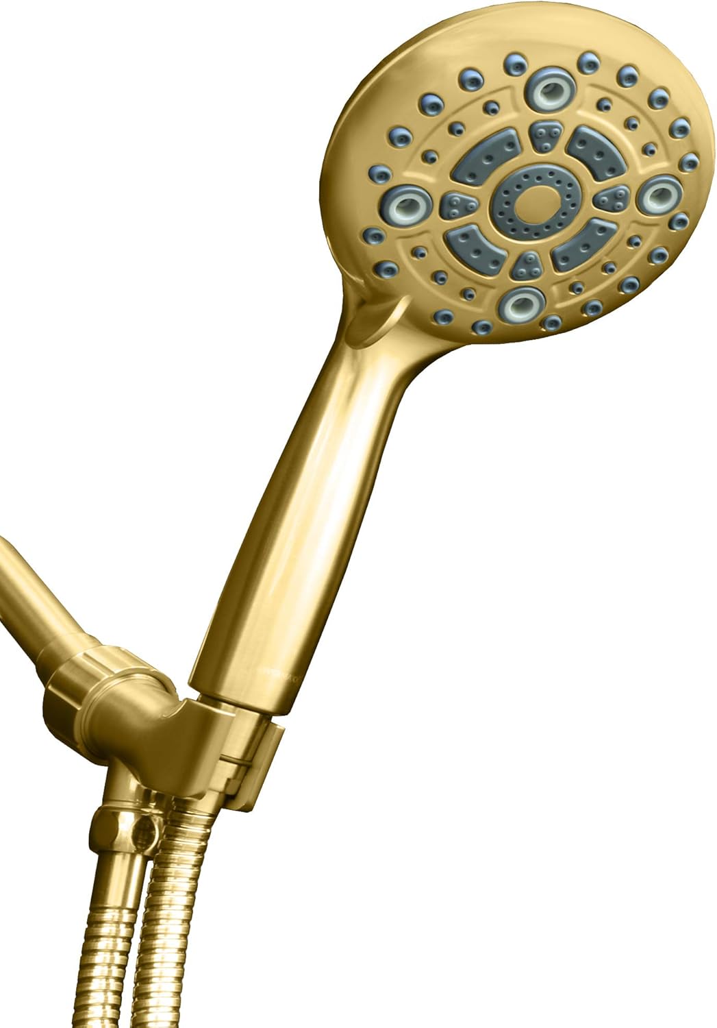 ShowerMaxx, Elite Series, 6 Spray Settings 5 inch Hand Held Shower Head, Extra Long Stainless Steel Hose, MAXX-imize Your Shower with Handheld Showerhead in Brushed Nickel Finish Pack of 2