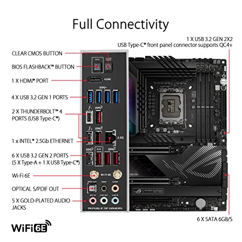 ASUS ROG Maximus Z790 Dark Hero (WiFi 7) LGA 1700(Intel 14th &13th&12th Gen) ATX Gaming Motherboard(PCIe 5.0x16 & ROG Thor 1200W Platinum II (1200 Watt