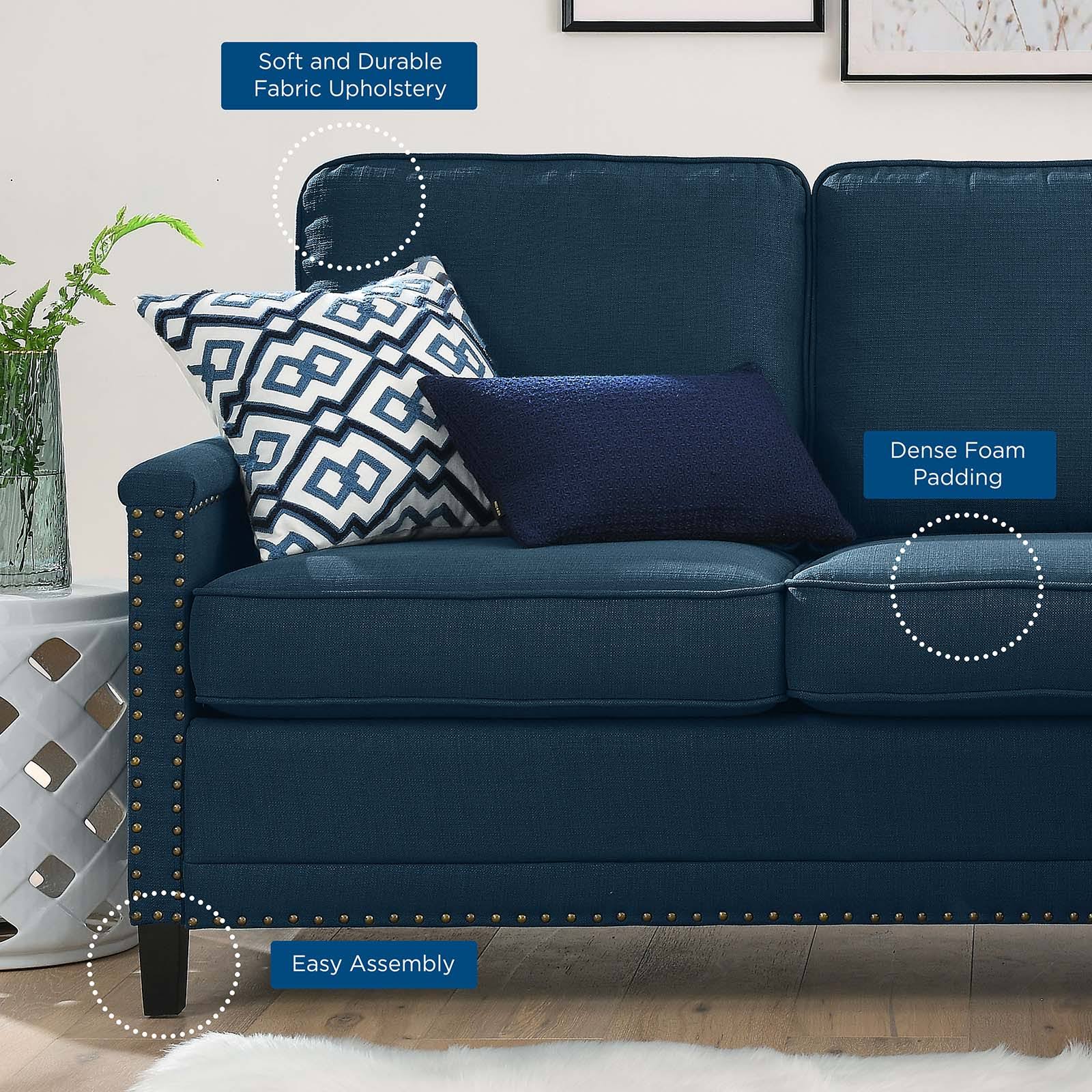 Ashton Upholstered Fabric Sectional Sofa Azure Modway