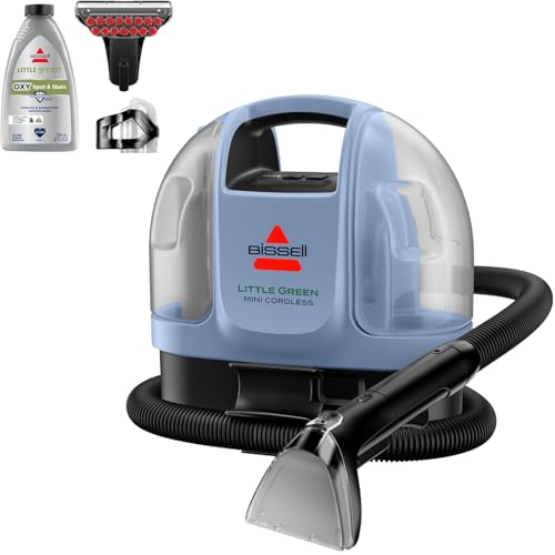 BISSELL Little Green Mini Cordless Portable Carpet and Upholstery Deep Cleaner, Car/Auto Detailer, with HydroRinse Self-Cleaning Tool and 4" Tough Stain Tool, 4015