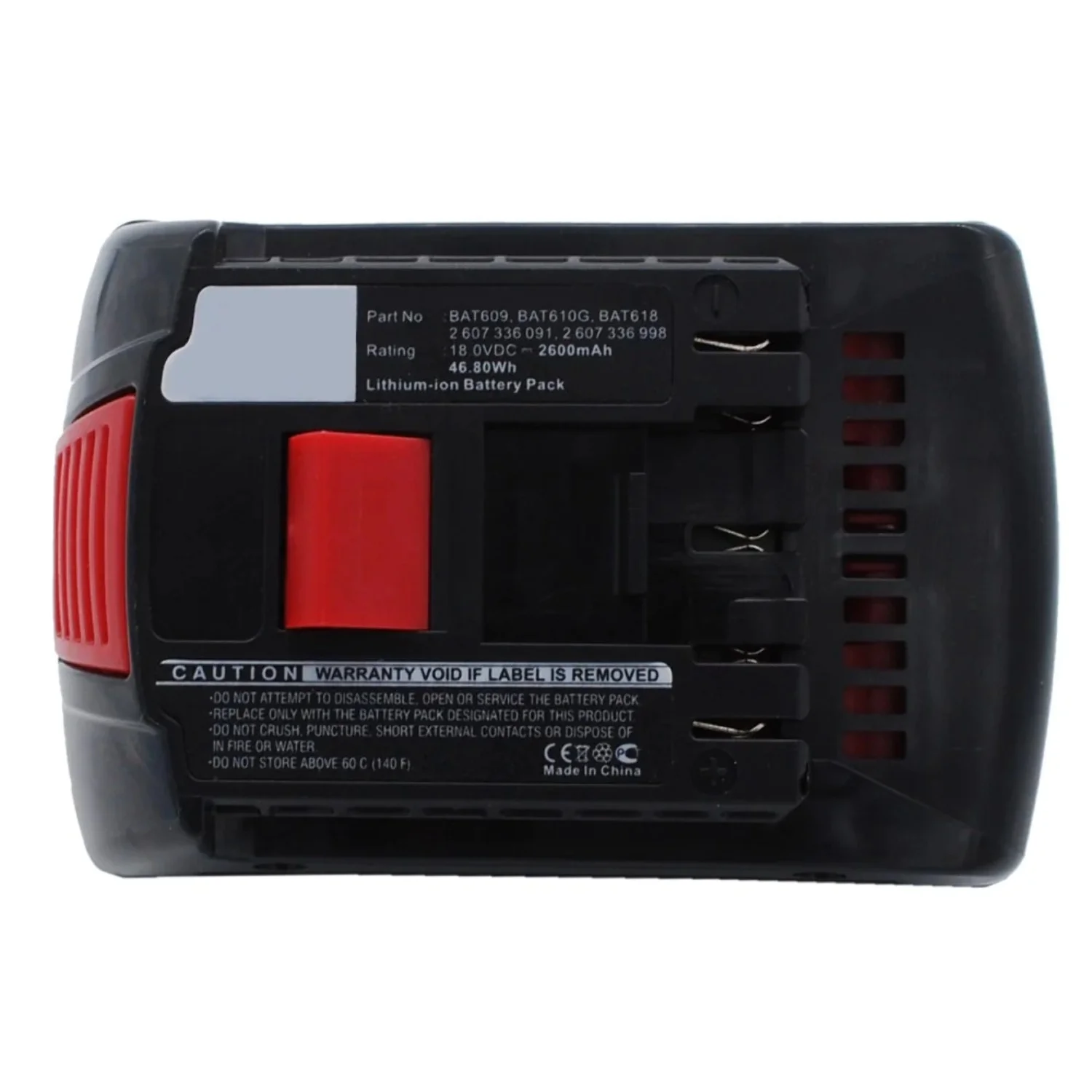 Batteries N Accessories BNA-WB-L10953 Power Tool Battery - Li-ion, 18V, 2600mAh, Ultra High Capacity - Replacement for Bosch BAT609 Battery