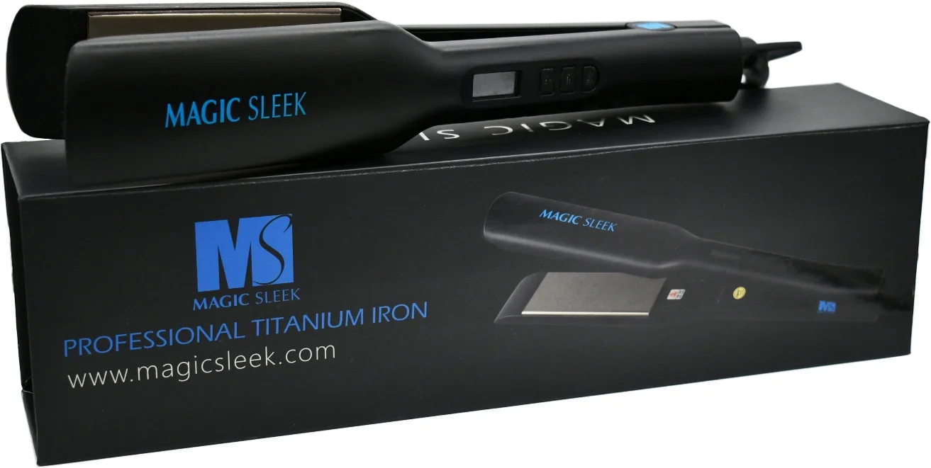 Magic Sleek Professional Titanium Flat Iron | Hair Straightener |  1.75 Inch