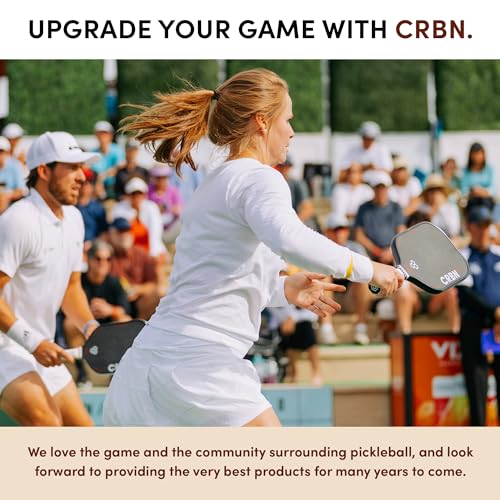 CRBN X Series Power Pickleball Paddle - Carbon Fiber Pickleball Paddle with Foam Injected Edges for Expanded Sweet Spot