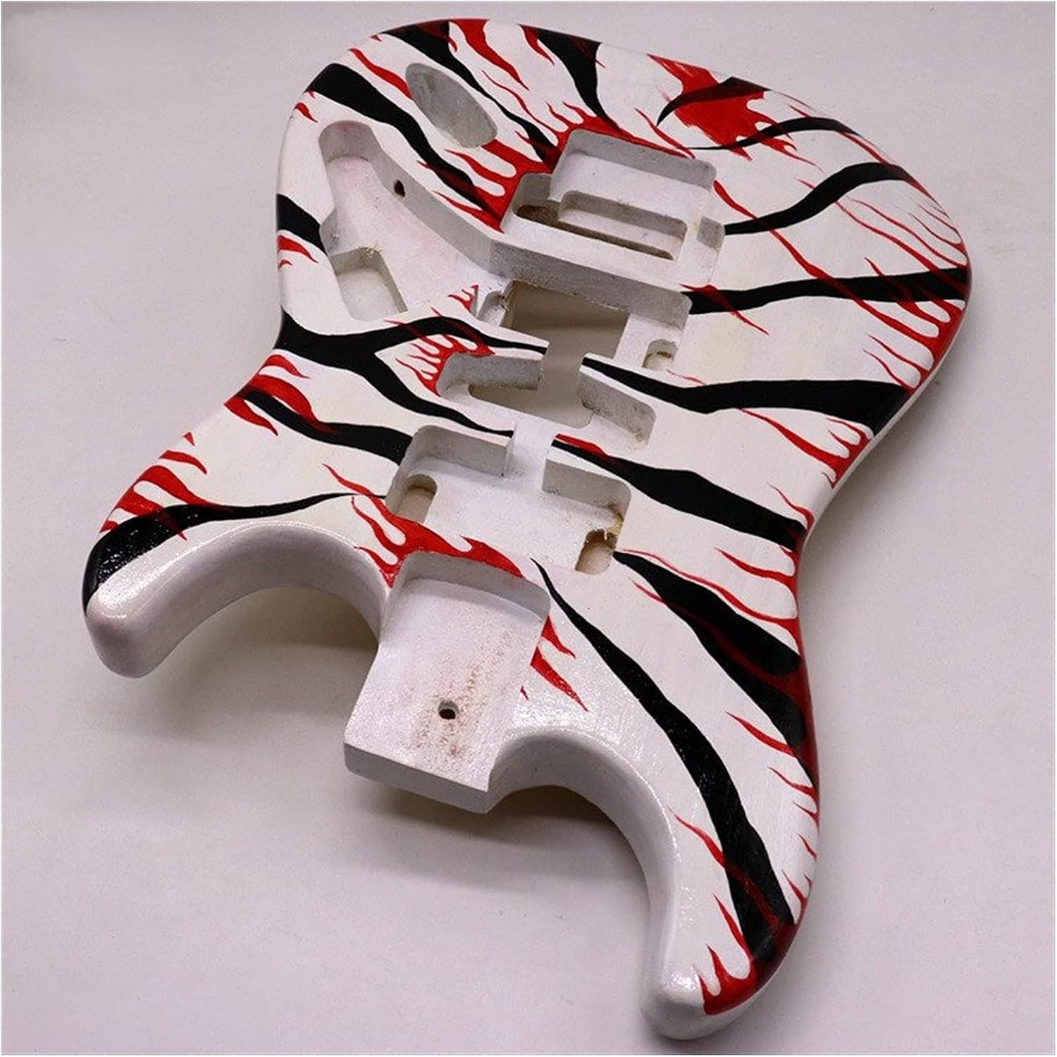 DIY Hand Paint Poplar Wood ST Electric Guitar Body White Customized Painting Guitar Barrel Unfinished Guitar Builder Kit