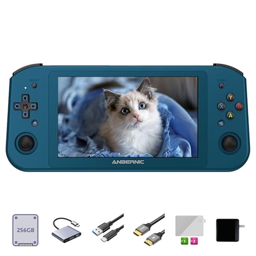 Win600 Handheld Game Console with 30+ Emulators 35K+ Preloaded Games 5.49” IPS Touchscreen WiFi & Bluetooth 8K TV Output Portable Video Game Console for Kids & Adults
