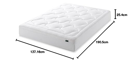 ZINUS 8 Inch Cloud Memory Foam Mattress, Queen, Fiberglass Free, Pressure Relieving, Mattress in A Box, CertiPUR-US Certified, White