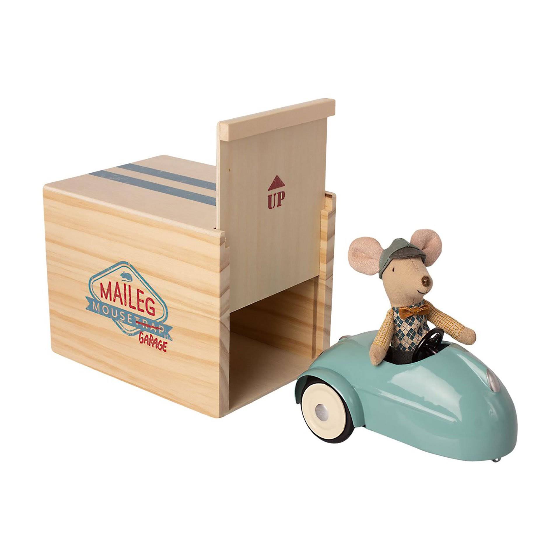 Maileg Mouse Car with Garage - Blue