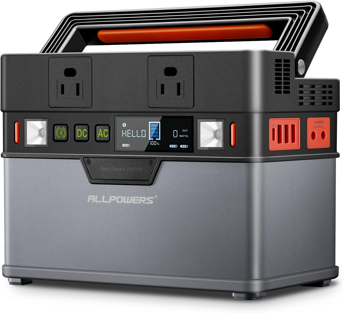 ALLPOWERS Mini Portable Power Station 300W, 288Wh/110V/78000mAh Backup Battery Power Supply with Portable Solar Panel 100W, Foldable Solar Panel Charger for Home Use Camping Emergency