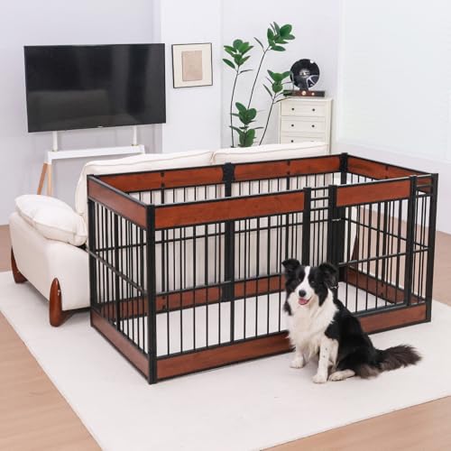 Dog Playpen, 31.5" Height Dog Pen Indoor, Heavy Duty, Safe and Sturdy, Furniture Style Puppy Pen