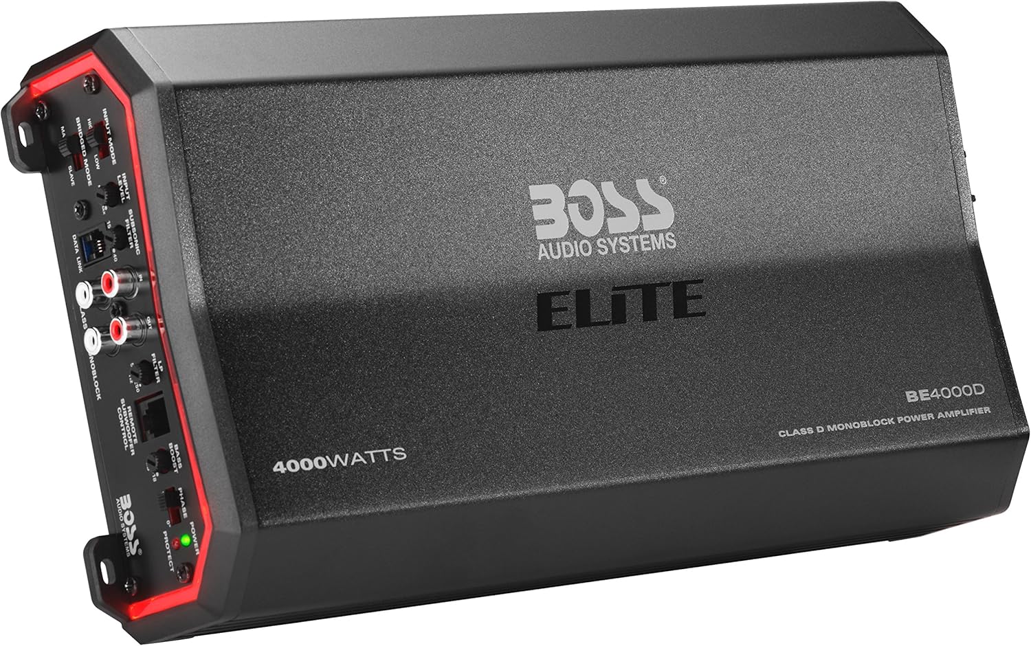 BOSS Audio Systems Elite BE4000D Class D Car Amplifier - 4000 Watts, 1 Ohm Stable, Digital, Monoblock, Mosfet Power Supply, Great for Subwoofers, Remote Subwoofer Control