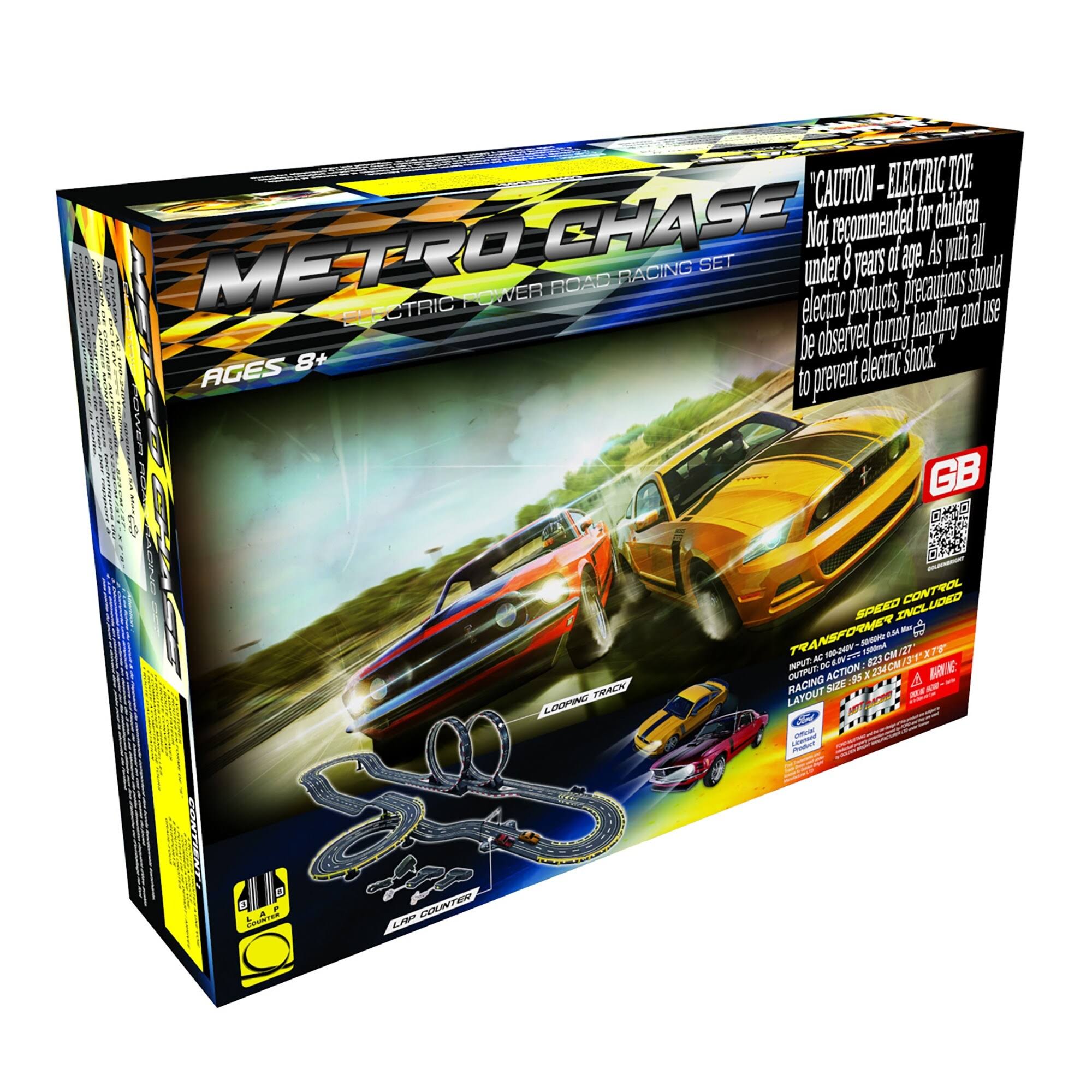 Metro Chase Road Racing Slot Car Set - Electric Powered