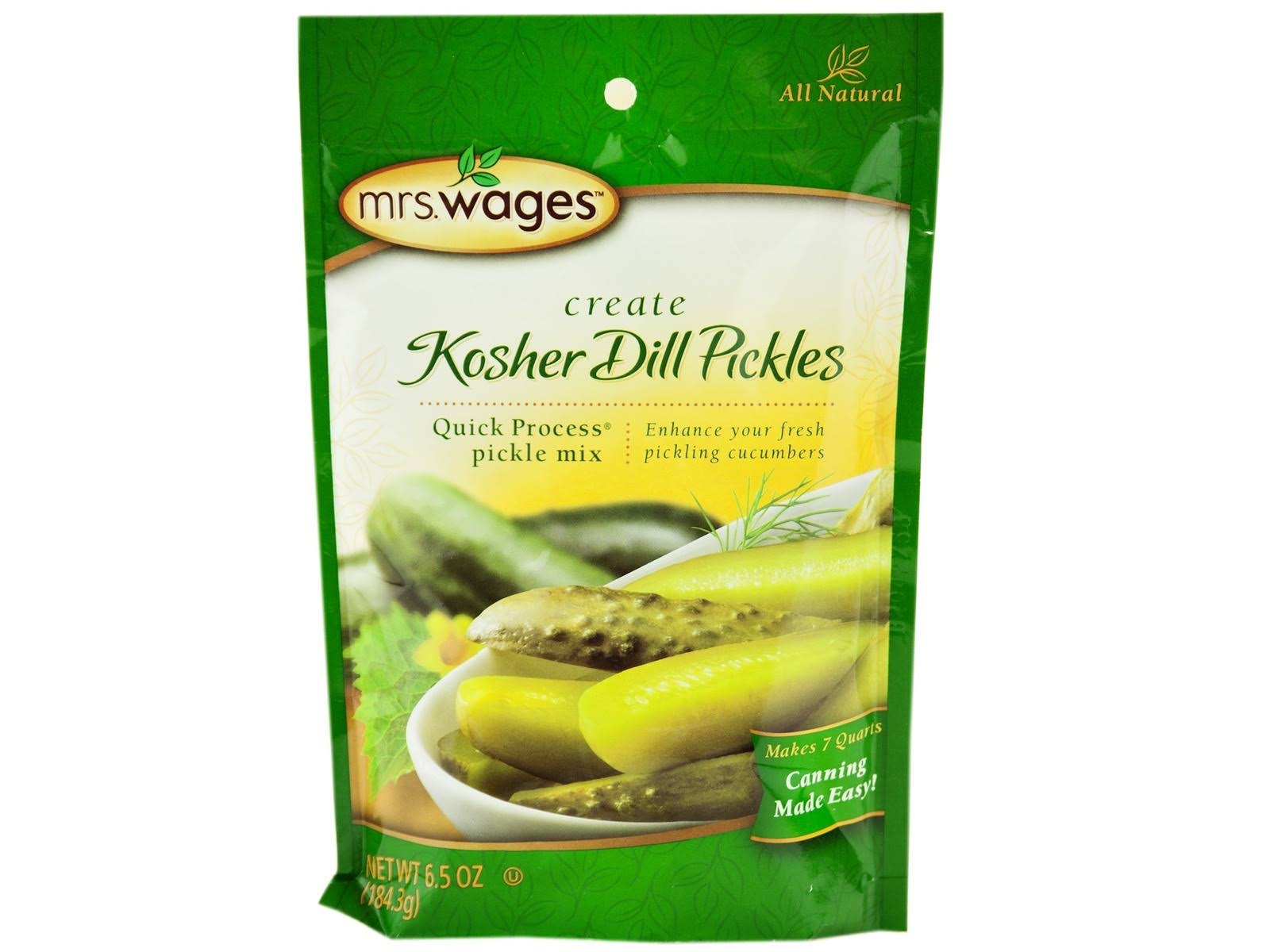 Mrs. Wages Canning Seasoning Mix, Kosher Dill Pickle, Quick-Process, 6.5 oz.