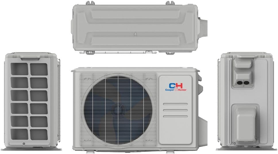 18,000 BTU Dual Zone 12k+12k Mini Floor Consoles with Installation Kits, 22.9 SEER2 1.5 TON 2 Zone Ductless Multi Mini Split AC System