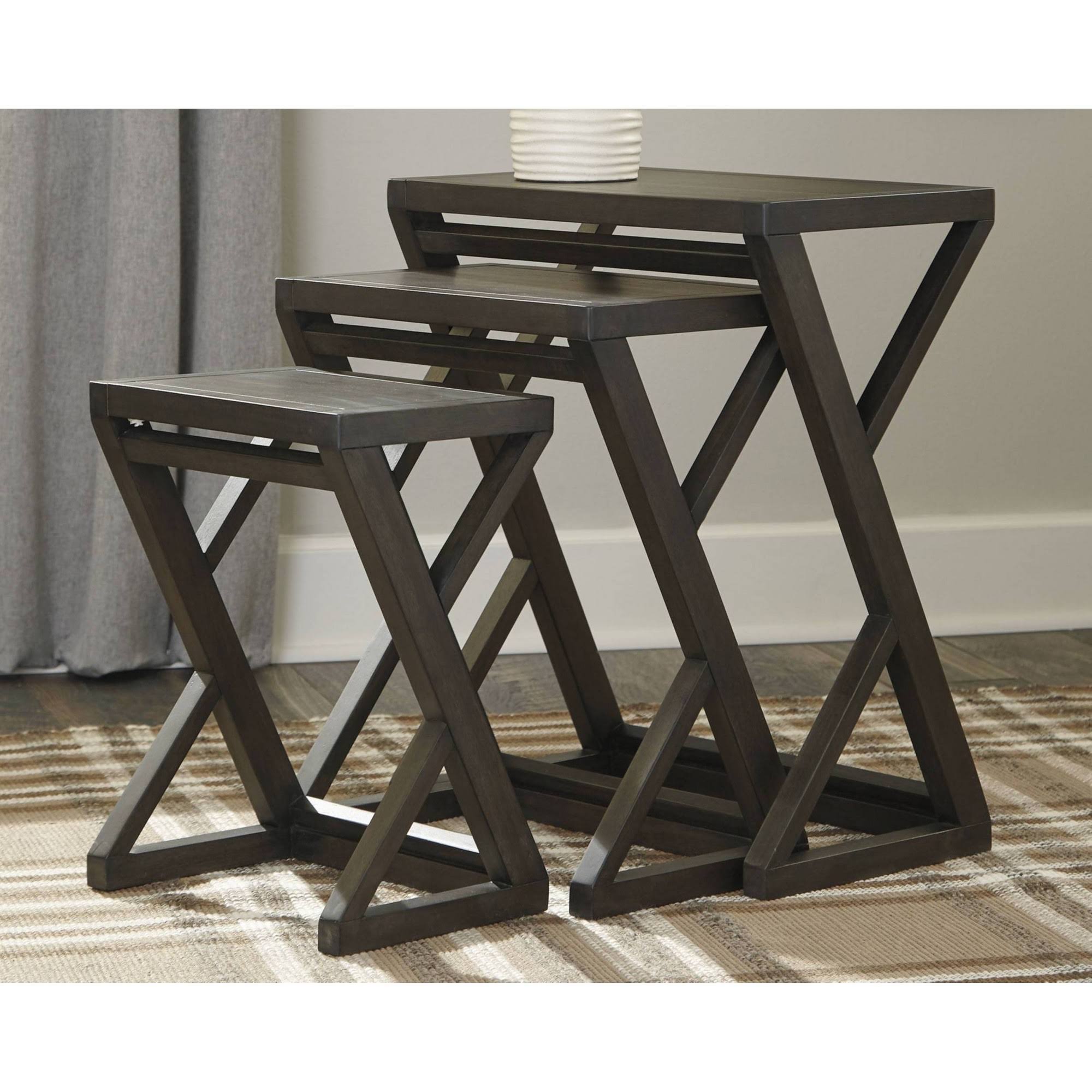Ashley Furniture Cairnburg Accent Table Set of 3 - Brown