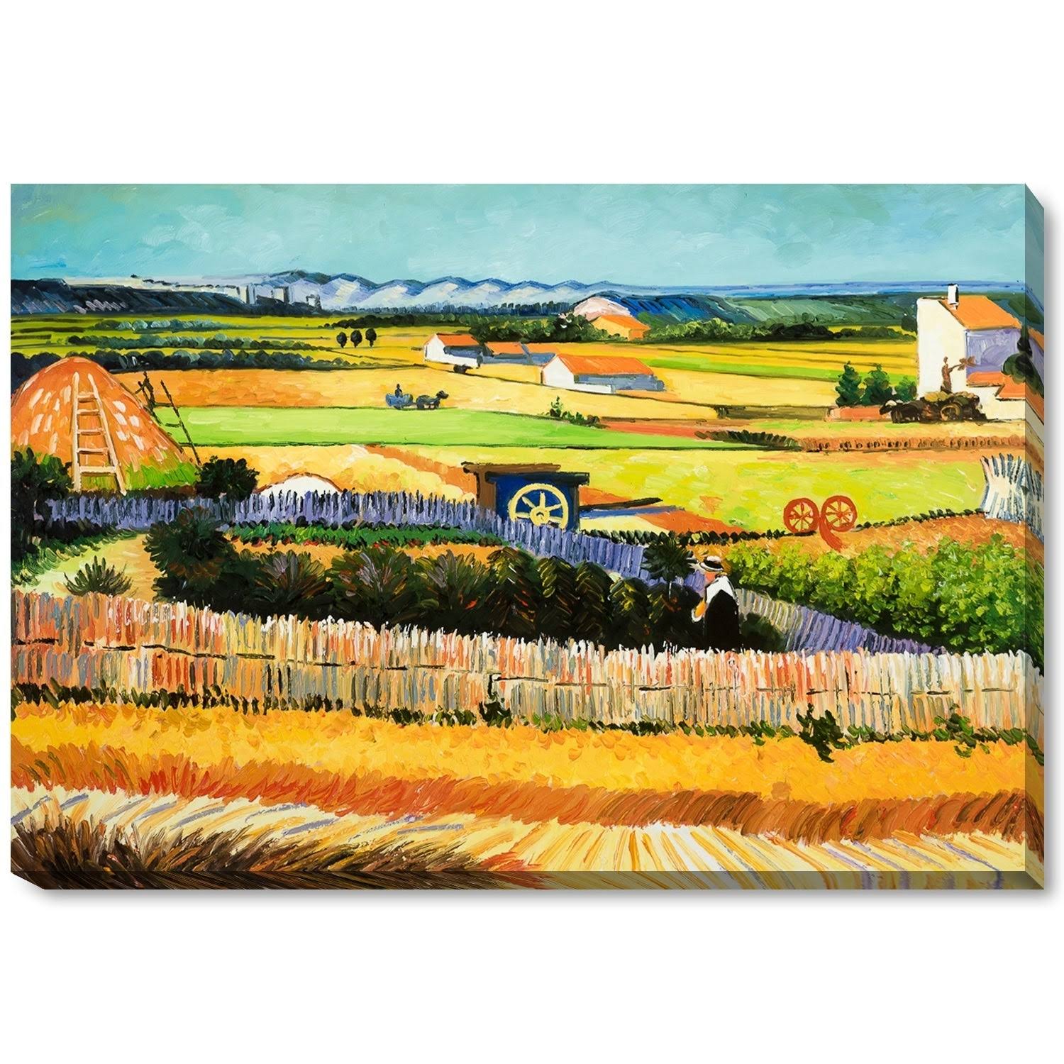 overstockArt The Harvest by Van Gogh with Gallery Wrap - 24x36 inch Canvas