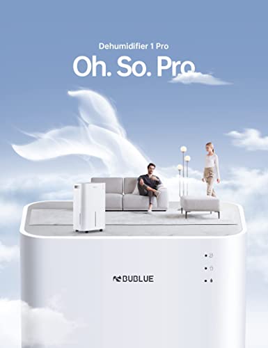 BUBLUE Dehumidifier for Basements, Home and Large Room with Auto or Manual Drainage | 36 db Industry Leading Noise Reducing | Integrated Air Filters, 3 Operation Modes, Clothes Drying