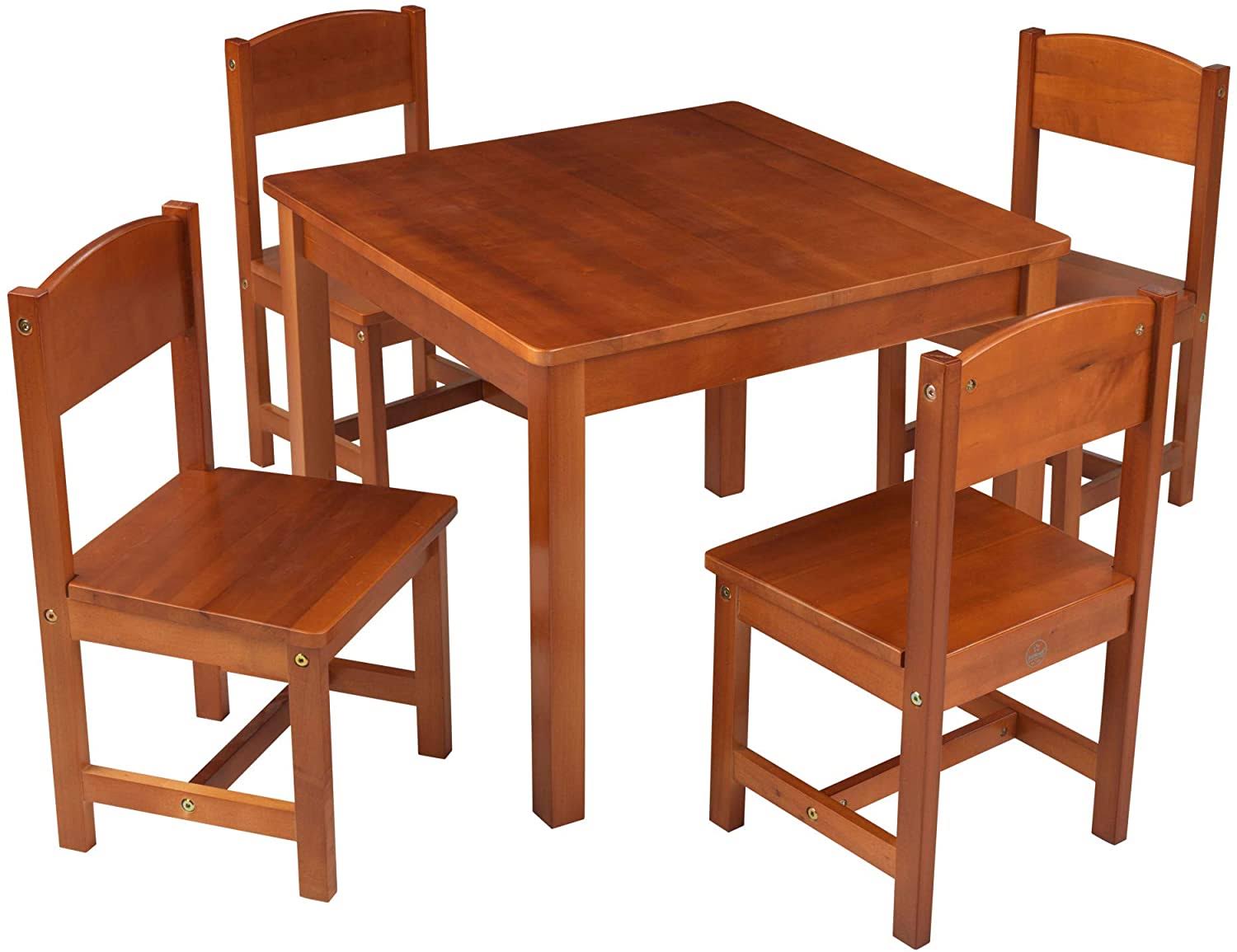 Kidkraft Farmhouse Table and Chair Set Pecan