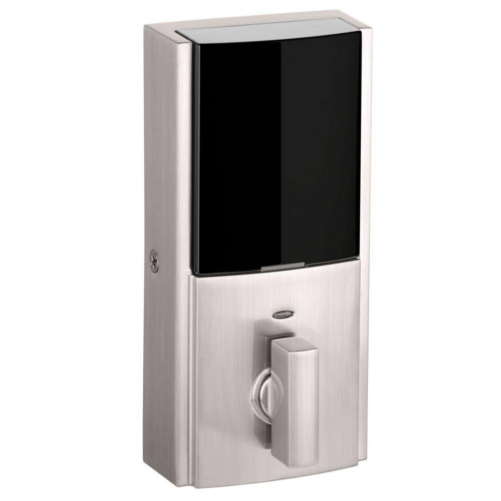 Kwikset 954OBN Obsidian Touchscreen Electronic Deadbolt with Z-Wave - Satin Nickel