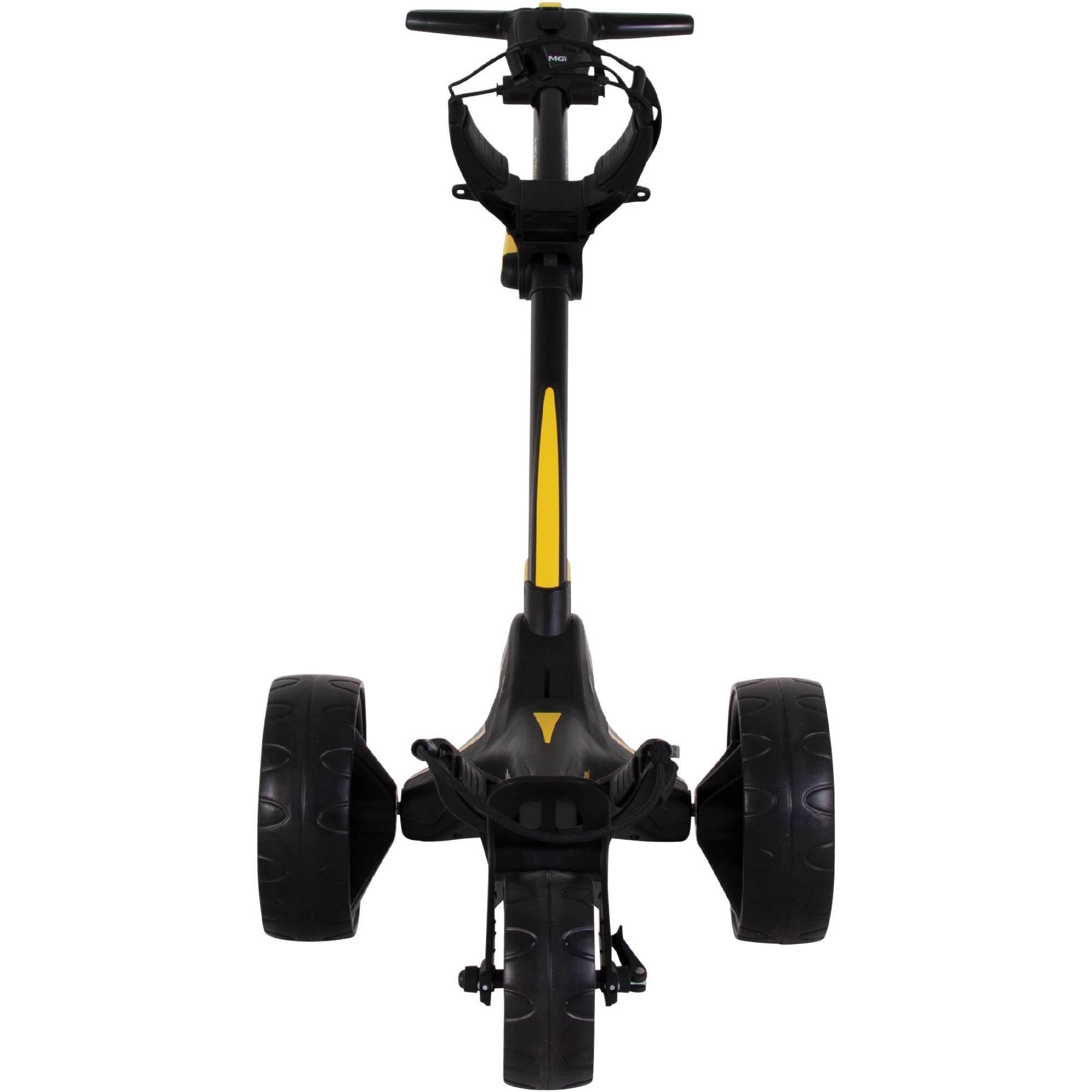 MGI Zip X1 Electric Golf Push Cart Swivel Wheel Caddie with Accessories, Black