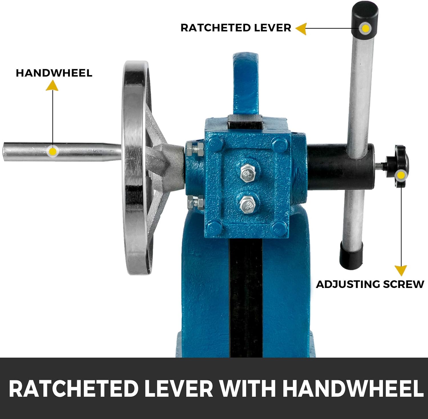 BestEquip Heavy Duty Arbor Press 1 Ton, Ratchet Leverage Arbor Press with Handwheel, Manual Desktop Metal Arbor Press 4-5/8 Inch Max. Working Height, for Riveting Punching Holes Pack of 2