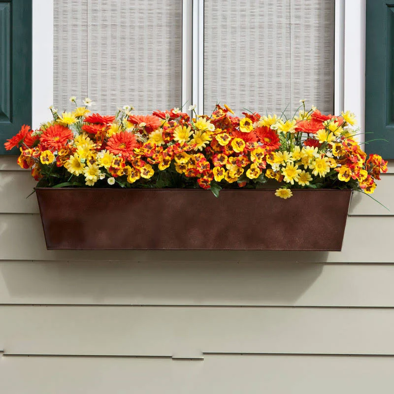 72in. Galvanized Window Box - Bronze