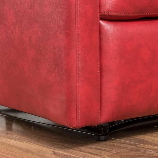 Noble House - Savannah Faux Leather Recliner - Ox Blood Red