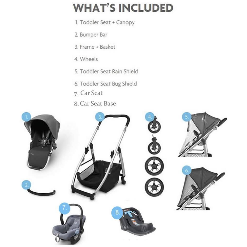 UPPAbaby Cruz Stroller Mesa Car Seat Bundle Jake Black