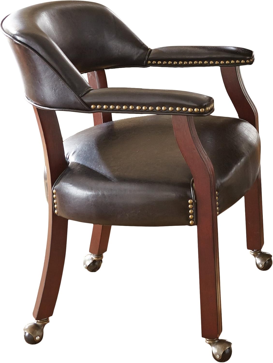 Steve Silver Company Tournament Captains Chair with Casters, Black, 25 W x 25 D x 31 H
