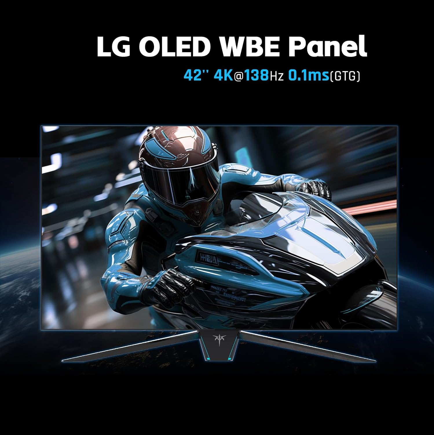 KTC 42" 4K OLED Gaming Monitor, 138Hz, 0.1ms(GTG), Built-in Speakers, 90W USB Type-C Charging, Anti-Reflection Panel, Remote,4-Side Bezeless,VESA,Ideal for Gamers & Home Entertainment