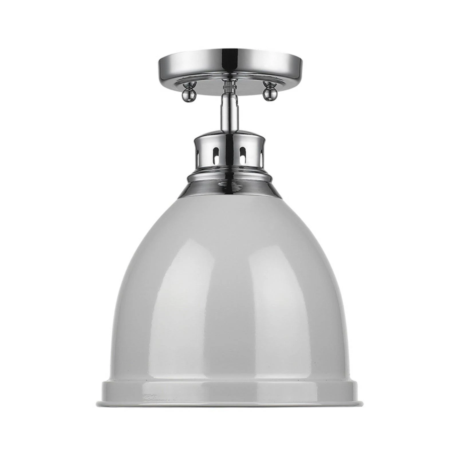 Golden Lighting 3602-FM-BLK-GY Duncan Flush Mount Black