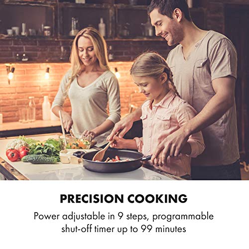 Klarstein Delicatessa - Hybrid Induction Hob, Built-in, Self-Sufficient, ThermoBoost, 9 Levels, Flex Zone, Residual Heat Indicator, Stop & Go, Timer, Touch Panel, Glass Ceramic, Frameless