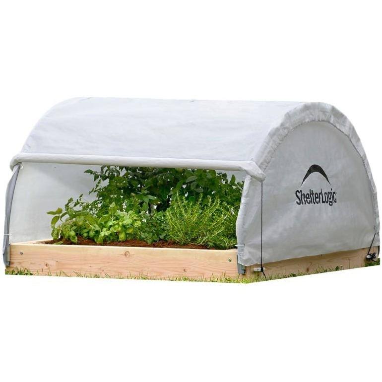 4x4x2 ft. Round Raised Bed Greenhouse with Fully Closable Cover