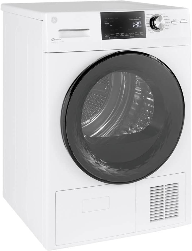 GE® 24" 4.1 Cu.Ft. Front Load Ventless Condenser Electric Dryer with Stainless Steel Basket