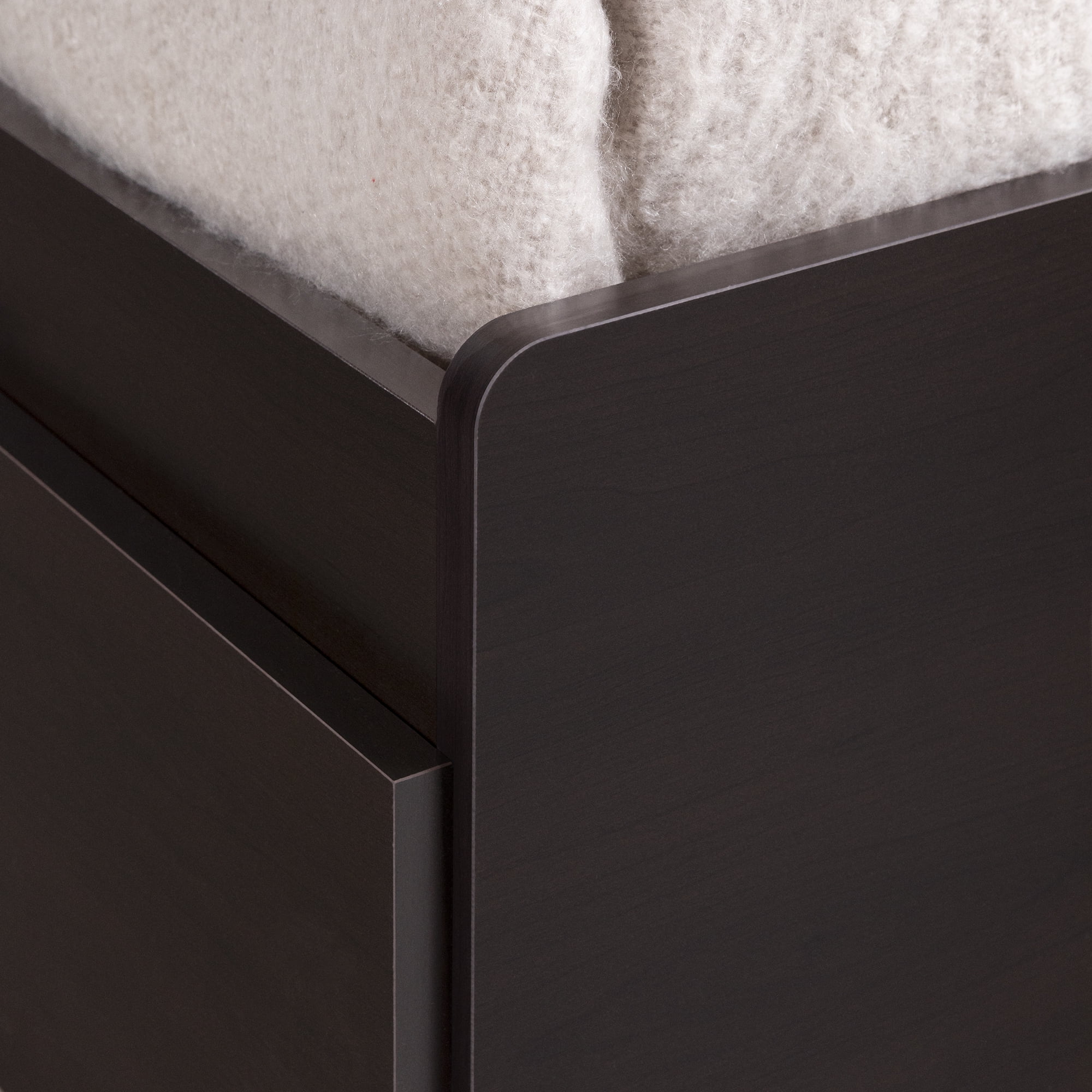 South Shore Spark 3-Drawer Storage Bed, Twin, Chocolate, with Bookcase Headboard
