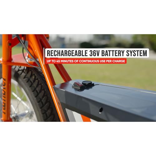 Razor Rambler 16 – 36V Electric Minibike with Retro Style, Up to 15.5 MPH, Up to 11.5 Miles Range & Retrospec Dakota Bicycle/Skateboard Helmet for Adults - Commuter, Bike, Skate, Scooter