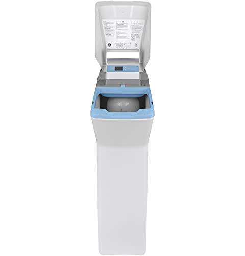 GE Water Softener System | Smart system | Reduce Hard Mineral Levels at Water Source | Reduce Salt Consumption | Improve Water Quality for Drinking, Laundry, Dishwashing & More | GXSH40V | Gray