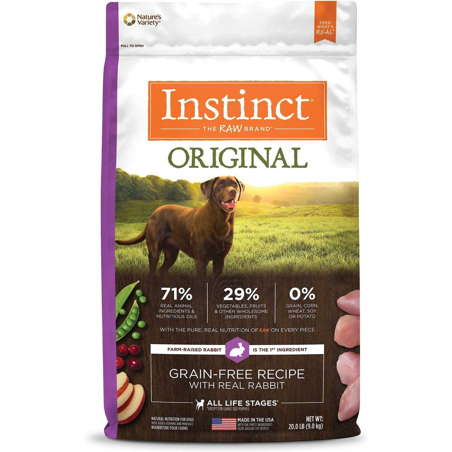 Instinct Original Grain Free Recipe with Real Rabbit Dry Dog Food - Pet Supplies online store