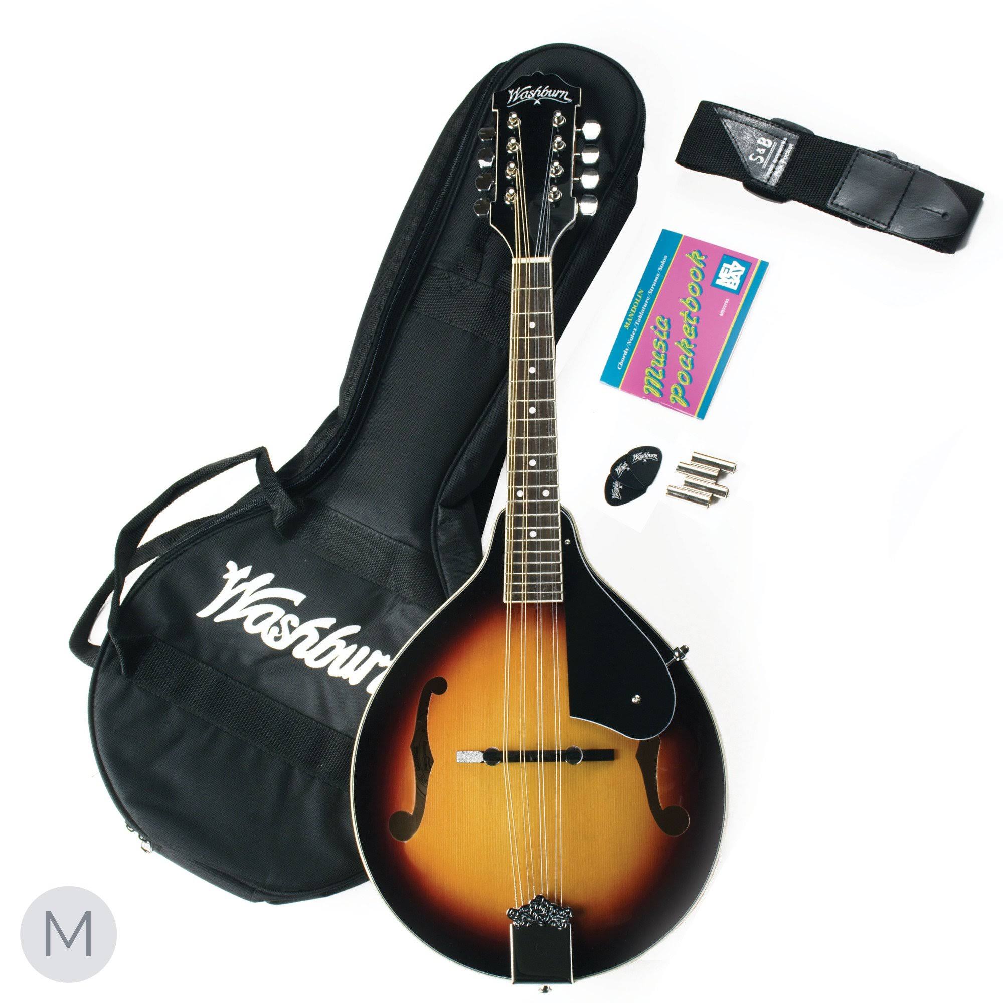 Washburn M1K A-Style Mandolin Package Sunburst